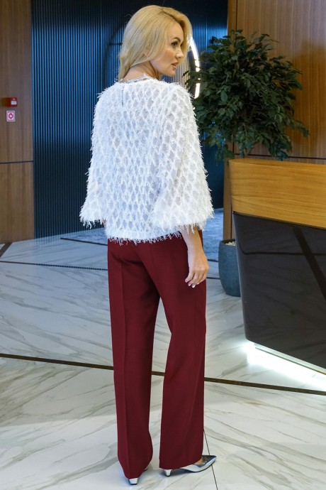 Костюм/комплект ALANI COLLECTION 2394 молоко, бордо размер 46-52 #7