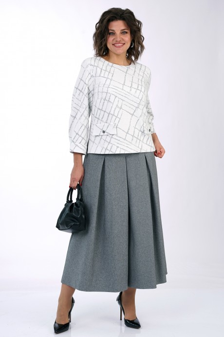 Костюм/комплект ALANI COLLECTION 2456 двойка белый, серый размер 52-58 #3