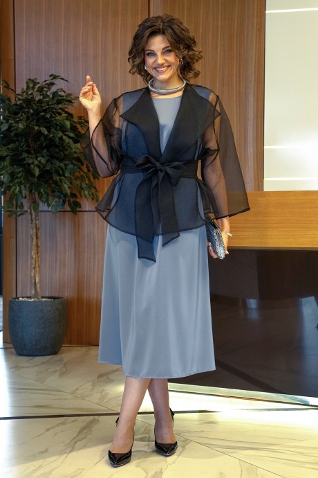 Костюм ALANI COLLECTION 2433 двойка черный,серый размер 46-56 #4