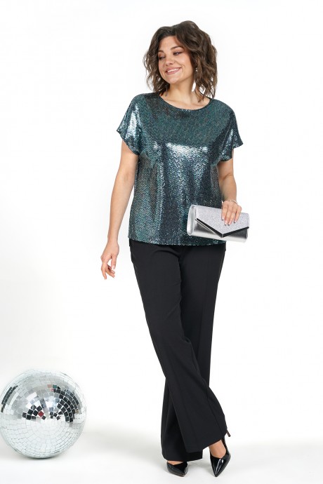 Костюм/комплект ALANI COLLECTION 2484 двойка зеленый,черный размер 48-52 #3