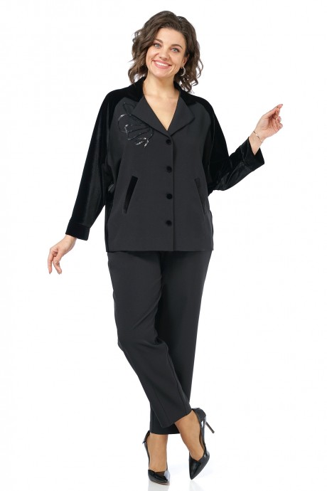 Костюм/комплект ALANI COLLECTION 2466 двойка черный размер 48-60 #4