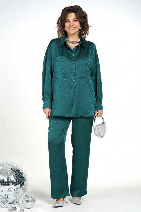 Костюм/комплект ALANI COLLECTION 2476 двойка изумруд размер 48-54 #5