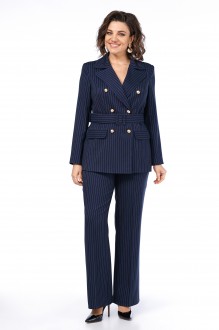 Брючный костюм ALANI COLLECTION 2486 синий, полоска