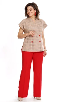 Брючный костюм ALANI COLLECTION 2524 двойка красный