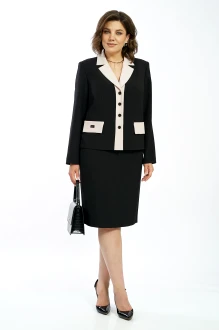 Юбочный костюм ALANI COLLECTION 2582 двойка черный, молочный