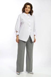 Брючный костюм ALANI COLLECTION 2586 двойка белый, серый