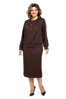 Юбочный костюм ALANI COLLECTION 2686 двойка шоколадный