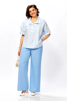 Брючный костюм ZigzagStyle 559 -3 голубой