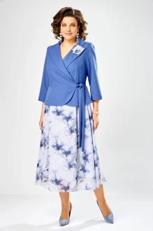 Платье Bonna Image 922 -1/14 голубой, цветы