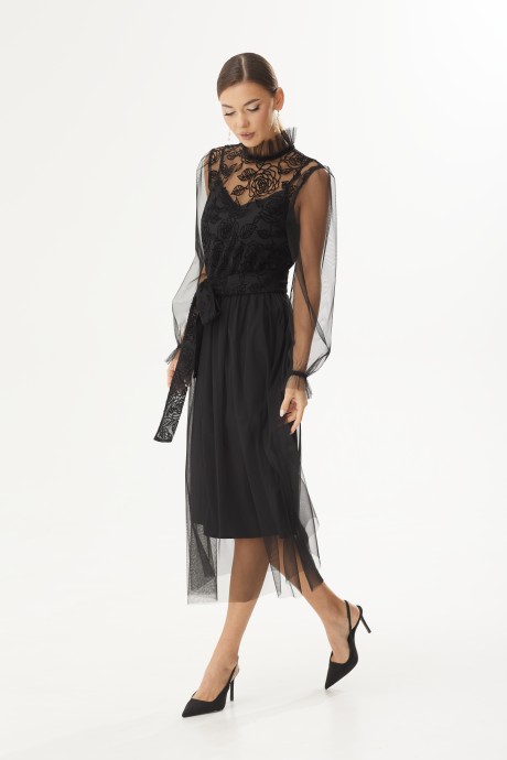 Вечернее платье KALORIS 2240 черный размер 44-54 #6