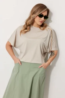 Футболка KALORIS 2267 бежево-серая