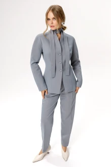 Брючный костюм PiRS 6290 двойка серо-голубой