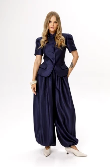 Брючный костюм PiRS 6669 двойка темно-синий