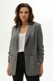 Жакет (пиджак) MALI 121-071 серый, полоска #1
