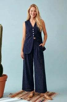 Брючный костюм Lokka 1908 двойка темно-синий