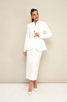Юбочный костюм PUR PUR 11-452 белый