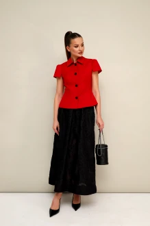 Юбочный костюм PUR PUR 11-461 черный, красный