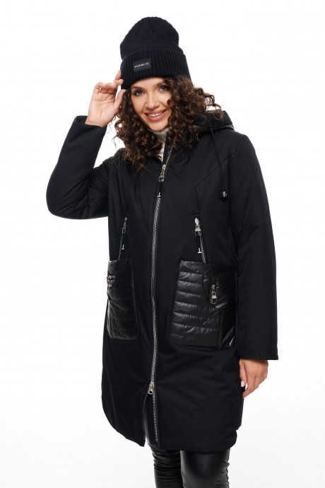 Пальто Beautiful&Free 6090 черный размер 48-58 #2