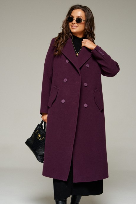 Пальто Beautiful&Free 7029 слива размер 44-52 #4