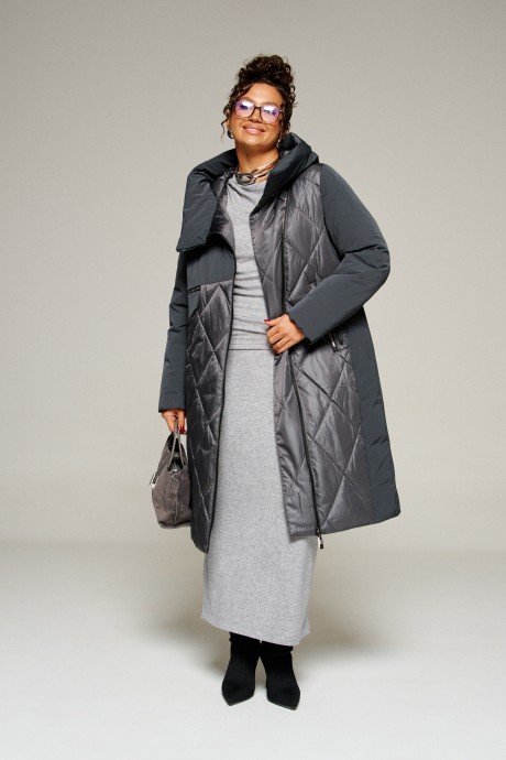 Пальто Beautiful&Free 8023 графит размер 46-56 #4