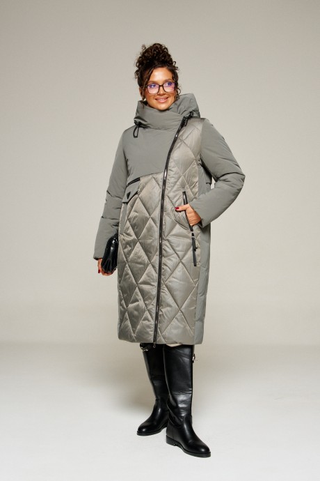 Пальто Beautiful&Free 8023 серый размер 46-56 #2