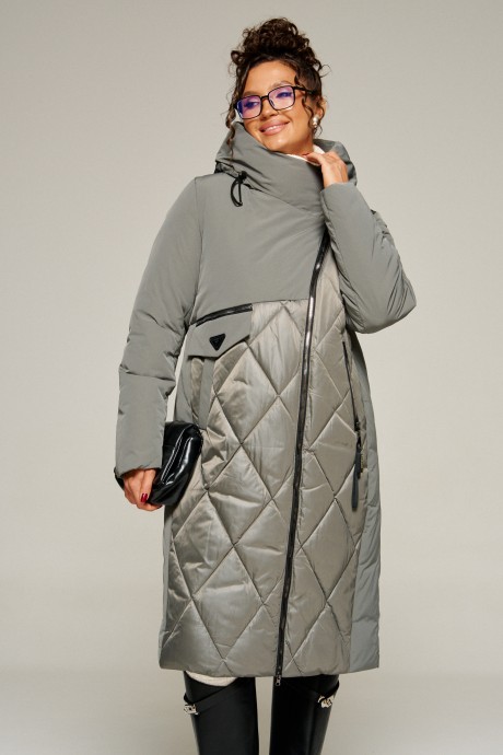 Пальто Beautiful&Free 8023 серый размер 46-56 #3