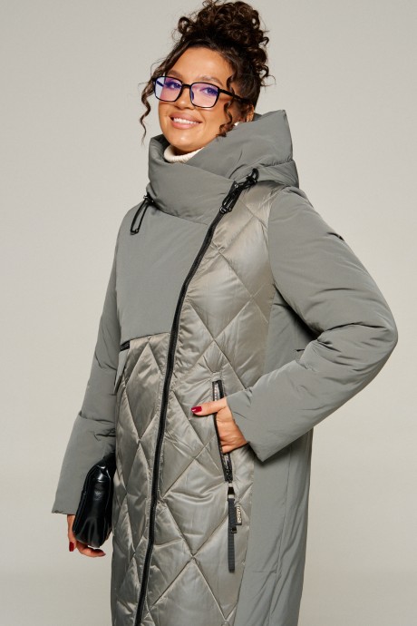 Пальто Beautiful&Free 8023 серый размер 46-56 #4