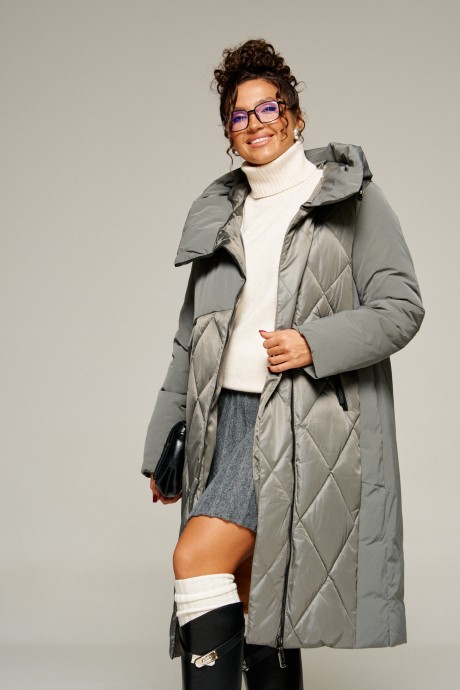 Пальто Beautiful&Free 8023 серый размер 46-56 #5