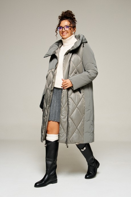 Пальто Beautiful&Free 8023 серый размер 46-56 #7