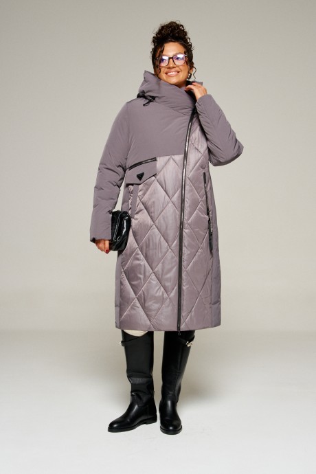 Пальто Beautiful&Free 8023 дымчато-лиловый размер 46-56 #1