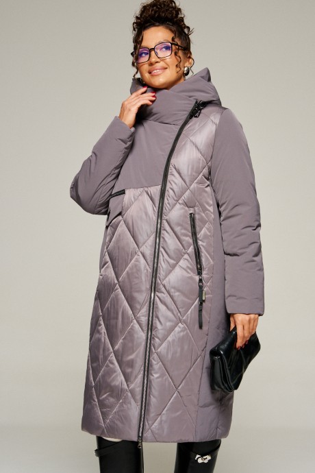 Пальто Beautiful&Free 8023 дымчато-лиловый размер 46-56 #2