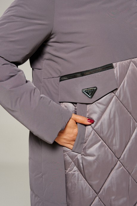 Пальто Beautiful&Free 8023 дымчато-лиловый размер 46-56 #8