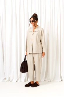 Брючный костюм Beautiful&Free 6421 двойка бежевый