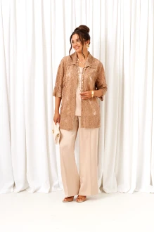 Брючный костюм Beautiful&Free 6425 троцка бежевый