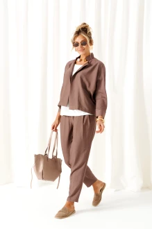 Брючный костюм Beautiful&Free 6457 тройка какао