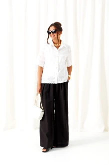 Брючный костюм Beautiful&Free 6463 двойка черно-белый