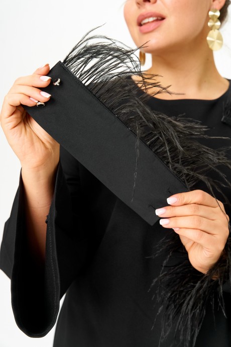 Вечернее платье SOVA 11309 черный размер 54-58 #7