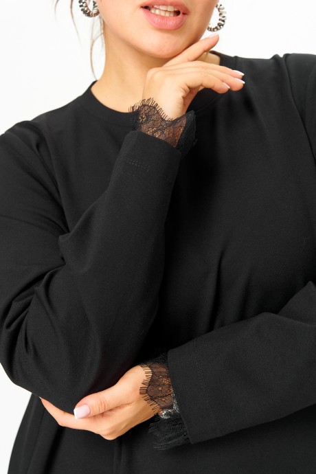 Вечернее платье SOVA 11310 черный размер 52-62 #9