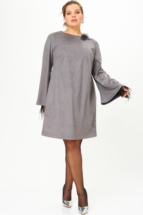 Вечернее платье SOVA 11311 серый размер 54-58 #2