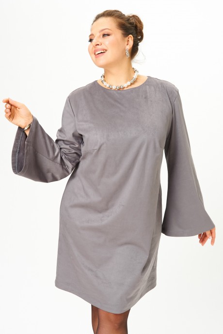 Вечернее платье SOVA 11311 серый размер 54-58 #5