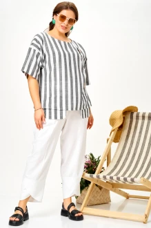 Брючный костюм SOVA 11314 серый, белый