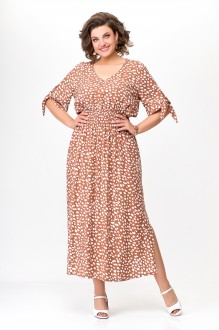 Платье Swallow 568.1 бежевый, белый