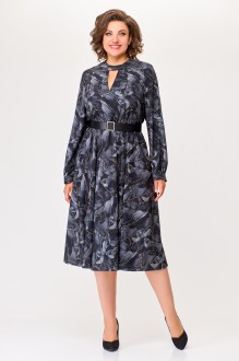 Платье Swallow 679 серый малахит