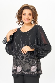 Блузка Swallow 803 .4 Чёрный, принт
