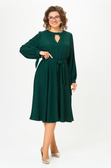 Платье Swallow 891 темный изумруд