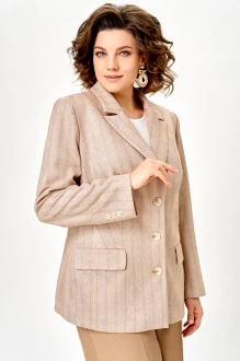 Жакет (пиджак) Swallow 910 .1 Бежевый, Коричневая елочка