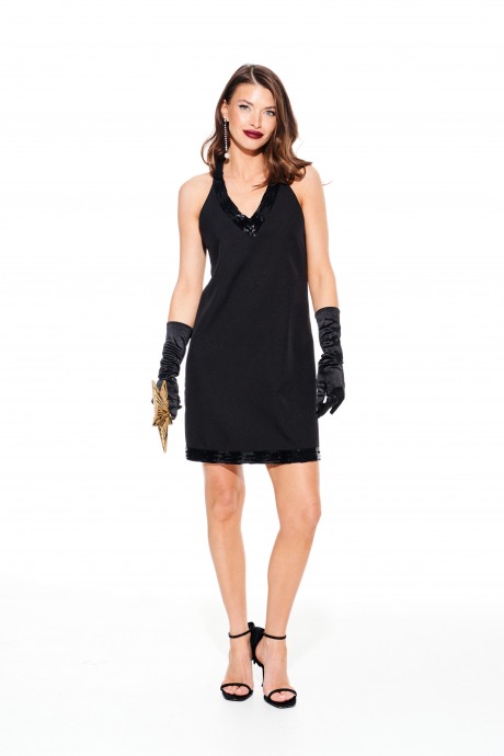 Вечернее платье ELLETTO LIFE 1111 черный размер 42-46 #1