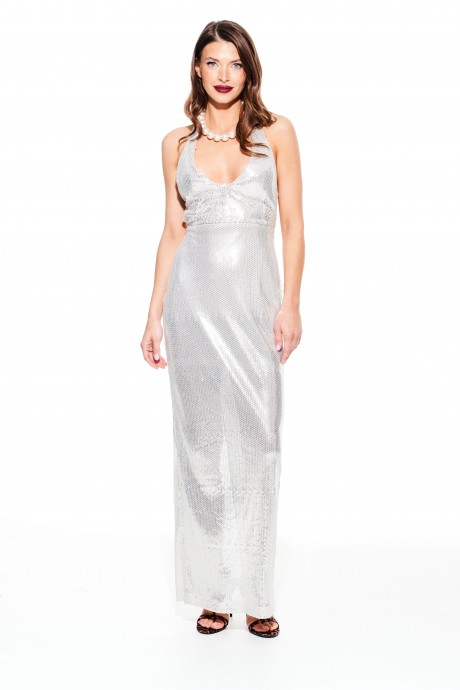 Вечернее платье ELLETTO LIFE 1115 серебро размер 42-46 #3