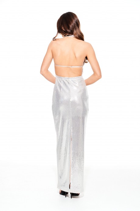 Вечернее платье ELLETTO LIFE 1115 серебро размер 42-46 #7