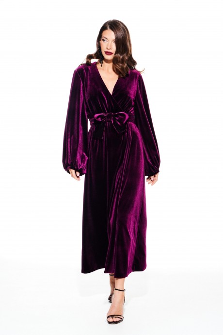 Вечернее платье ELLETTO LIFE 1116 баклажан размер 46-54 #2